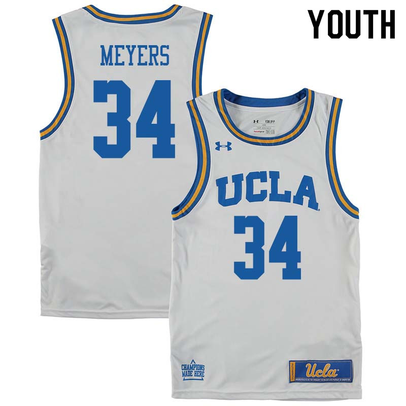 Youth #34 Dave Meyers UCLA Bruins College Basketball Jerseys Sale-White